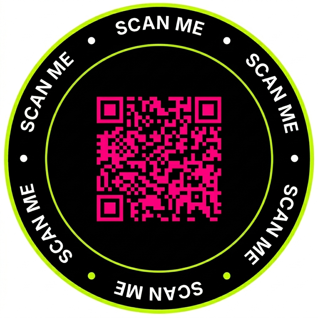 QR code Q-shirt da inquadrare con smartphone